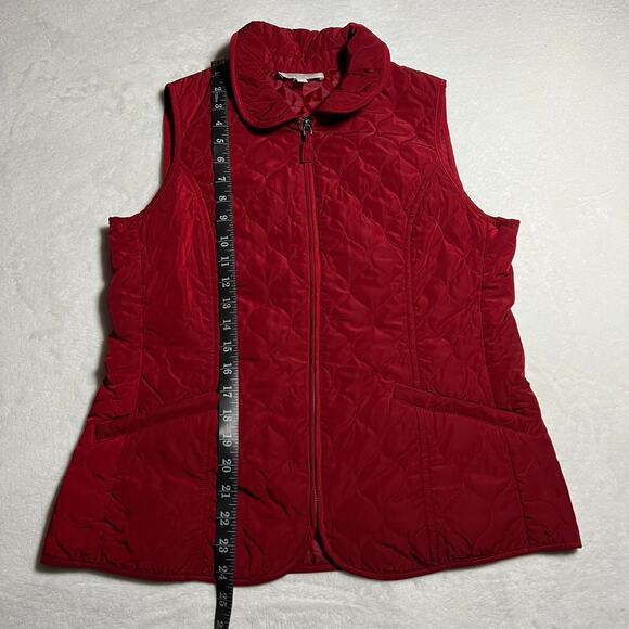 Talbots Quilted Zip Up Vest Size Small Outdoors Lightweight Warm Casual - Picture 9 of 9